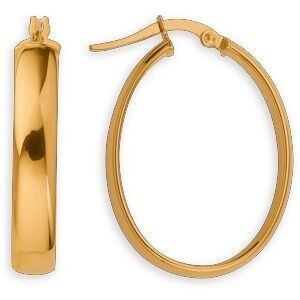 Créoles Or 750 Ovales 21* 25mm Tube 5mm