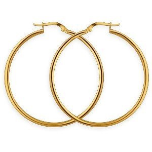 Créoles Or 750 55mm Lisse