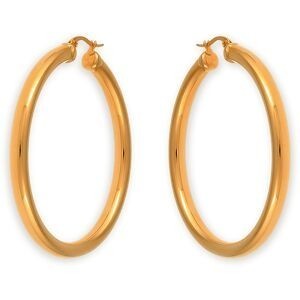 Créoles Acier Jaune 50mm Tube 5mm