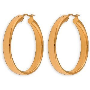 Créoles Acier Jaune 40mm Tube 7mm