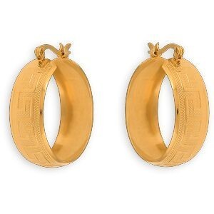 Créoles Acier Jaune Cubaines 27mm Tube 9mm