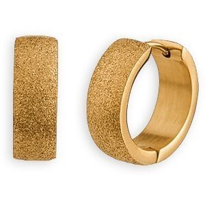 Créoles Acier Jaune Poudré 18.4mm Tube 2mm