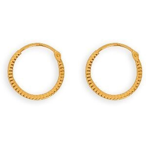 Créoles Or 750 Fantaisie 12mm Tube 1mm