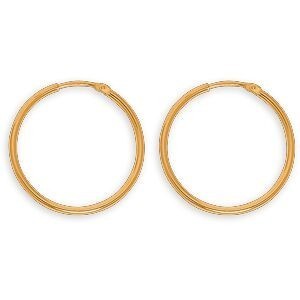 Créoles Or 750 Lisses 25mm