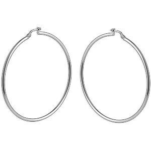 Créoles Or 750 Gris 59mm Tube 2mm