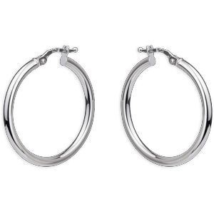 Créoles 30mm Or 750 Gris