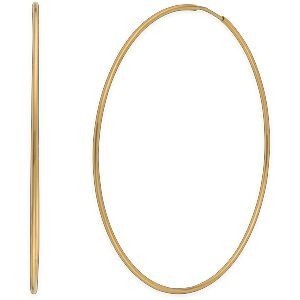 Créoles Or 750 Fléxibles 55mm Tube 1mm