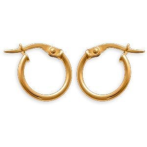 Créoles Or 375 13mm Tube 1.5mm