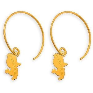 Créoles Or 375 17mm Tube 0.8mm Carte Martinique 5*10mm