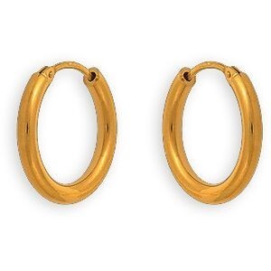 Créoles Or 375 20mm Tube 2.5mm