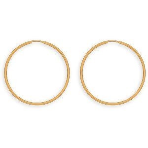 Créoles Or 375 40mm Tube 1.5mm