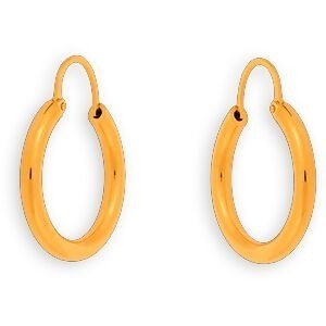 Créoles Or 375 20mm Tube 2.5mm