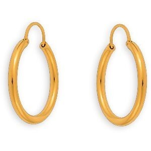 Créoles Or 375 25mm Tube 2.5mm