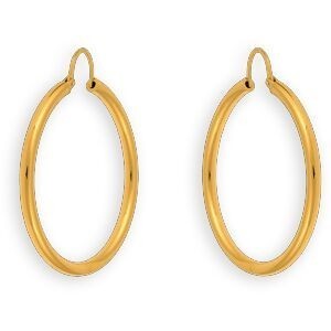 Créoles Or 375 35mm Tube 2.5mm