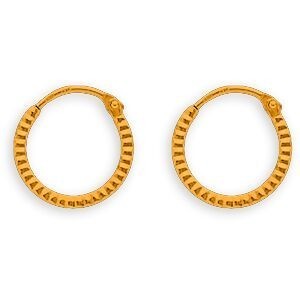 Créoles Or 375 Fantaisie 10mm Tube 1mm