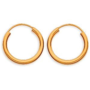 Créoles Or 375 16mm Tube 2mm