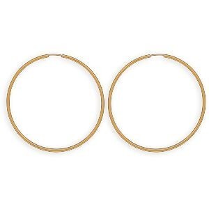 Créoles Or 375 60mm Tube 2mm