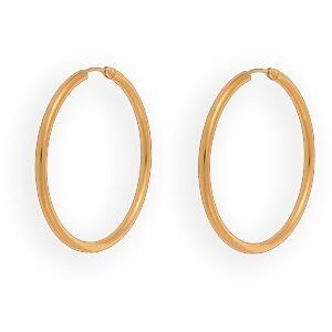 Créoles Or 375 40mm Tube 2.5mm