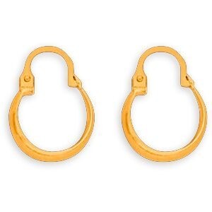 Créoles Or 750 10mm Tube 4mm