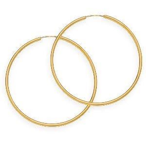 Créoles Or 375 40mm Tube 1.5mm