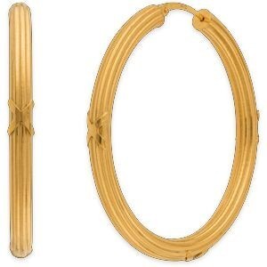 Créoles Or 750 Fantaisie 40mm Tube 3.3mm