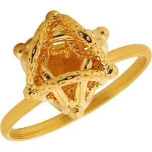 Bague Plaqué or Cyclone Lisse 10mm