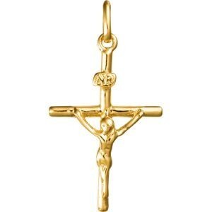 Pendentif Plaqué or Croix Christ