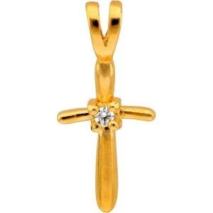Pendentifs Plaqué Or Oxyde de Zirconium Croix