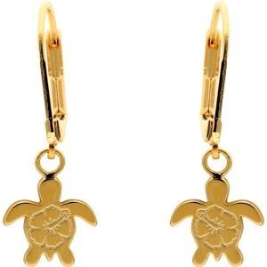Boucles d'Oreilles Plaqué or Enfant Dormeuse Tortue