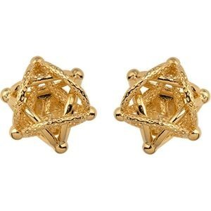 Boucles d'Oreilles Plaqué or Cyclone Striée 10mm