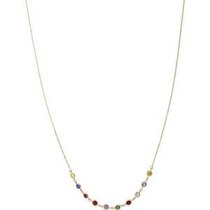 Collier Callas motifs ronds pierres tuti frutti 42+3 centimètres