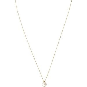 Collier Callas boules lisses & perle centrale blanche 42 Centimètres