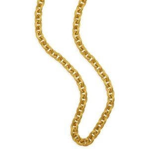 Collier Plaqué Or Maille Forçat Antillais Strié 6mm 45cm
