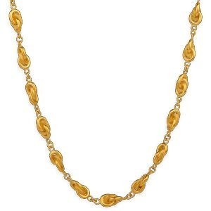 Collier Plaqué Or Noeud Forçat Antillais 7mm 50  à 55cm