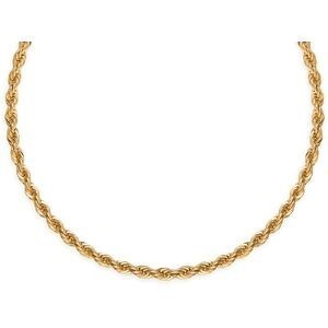 Collier Plaqué Or Maille Corde 4mm 45cm