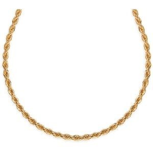 Collier Plaqué Or Maille Corde 4mm 60cm