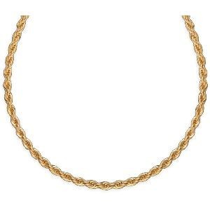 Collier Plaqué Or Maille Corde 4mm 70cm