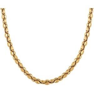 Collier Acier Jaune Maille Grain de Café 4.5mm 60cm