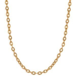 Collier Acier Jaune Maille Forçat 5mm 60cm