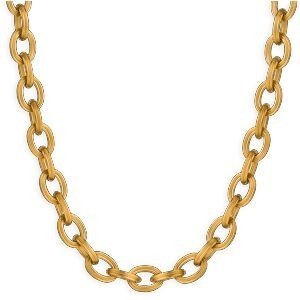 Collier Acier Jaune Maille Forçat Antillais 9mm 50cm