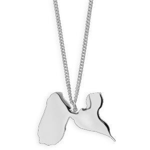 Collier Acier Carte Guadeloupe 43*30mm Chaîne 2.5mm 50  à 55cm