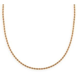 Collier Chaîne Or 750 Maille Corde Creux 2.1mm 45cm