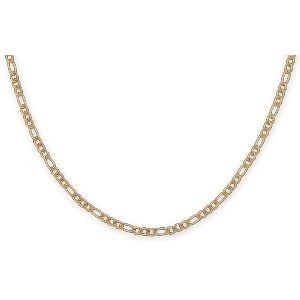 Collier Chaîne Or 750 Maille Cheval Alterné 1.3 Creux 2.4mm 50cm