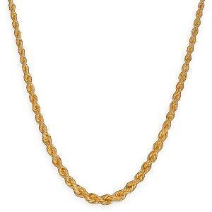 Collier Or 750 Chute Maille Corde Creuse 4.5mm 45cm