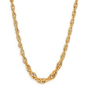 Collier Or 750 Maille Forçat Double Antillais 7mm 45cm