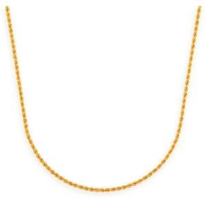 Collier Chaîne Or 750 Maille Corde Creux 1.6mm 45cm