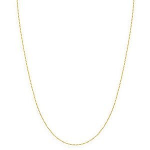 Collier Chaîne Or 375 Maille Forçat Miroir 0.9mm 40cm