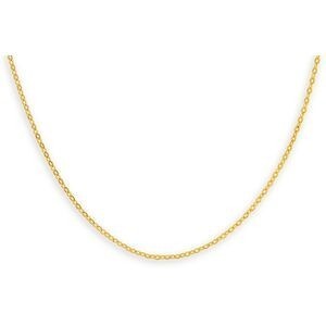 Collier Chaîne Or 375 Maille Forçat Miroir 1.2mm 45cm