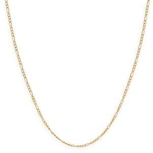 Collier Chaîne Or 375 Maille Cheval Alterné 1.3 Creux 2.3mm 50cm