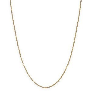 Collier Chaîne Or 375 Maille Forçat Miroir 1.4mm 40cm